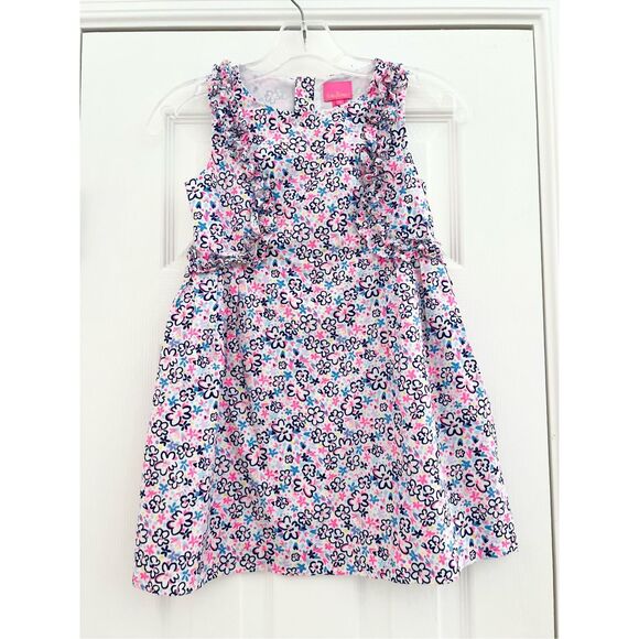 Lilly Pulitzer Other - Lilly Pulitzer Girls Fun Sun Repeat Pink and Blue Flowers Dress Size 8